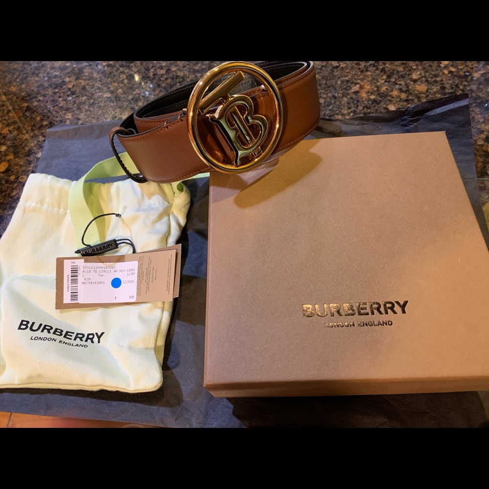 Burberry monogram TB belt runway edition Harrods